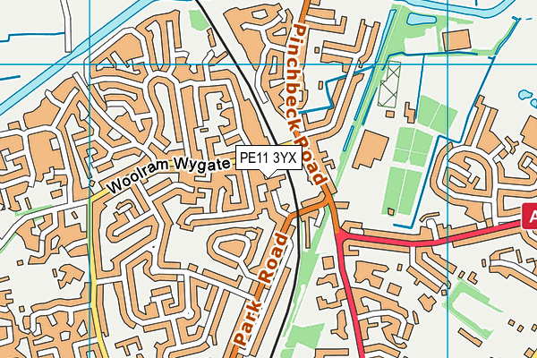 PE11 3YX map - OS VectorMap District (Ordnance Survey) PE11 3YX map - OS VectorMap District (Ordnance Survey)