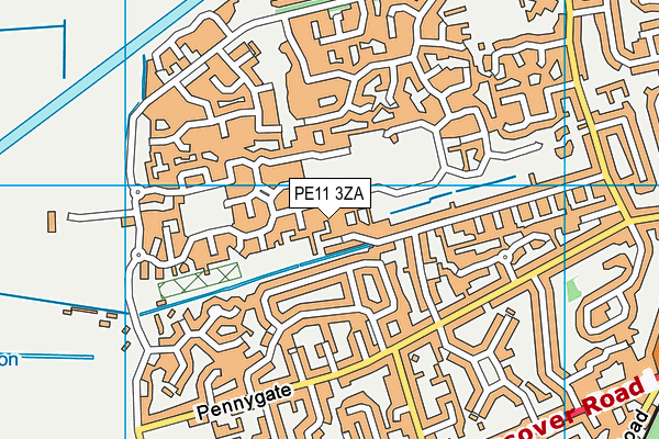 PE11 3ZA map - OS VectorMap District (Ordnance Survey) PE11 3ZA map - OS VectorMap District (Ordnance Survey)