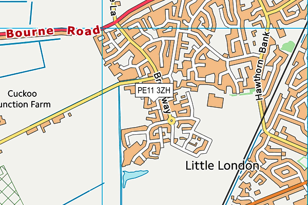PE11 3ZH map - OS VectorMap District (Ordnance Survey)