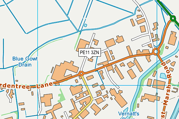 PE11 3ZN map - OS VectorMap District (Ordnance Survey) PE11 3ZN map - OS VectorMap District (Ordnance Survey)