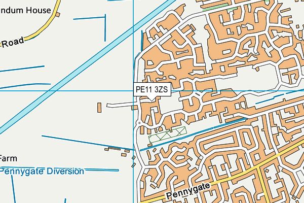 PE11 3ZS map - OS VectorMap District (Ordnance Survey) PE11 3ZS map - OS VectorMap District (Ordnance Survey)