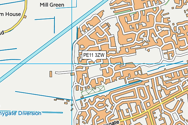 PE11 3ZW map - OS VectorMap District (Ordnance Survey) PE11 3ZW map - OS VectorMap District (Ordnance Survey)