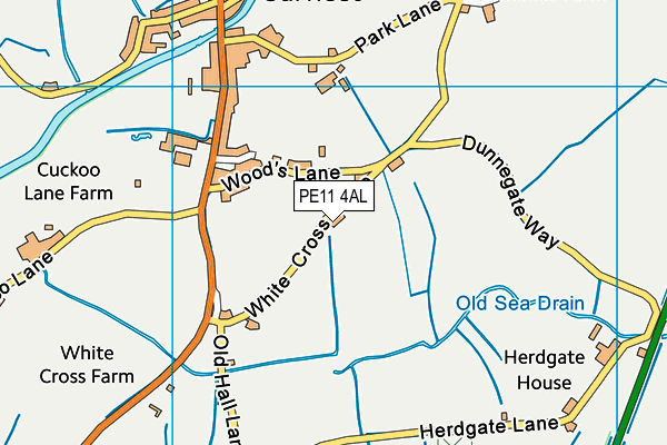PE11 4AL map - OS VectorMap District (Ordnance Survey) PE11 4AL map - OS VectorMap District (Ordnance Survey)