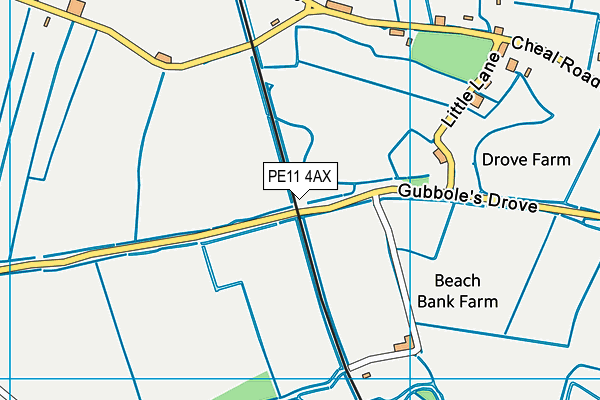 PE11 4AX map - OS VectorMap District (Ordnance Survey) PE11 4AX map - OS VectorMap District (Ordnance Survey)