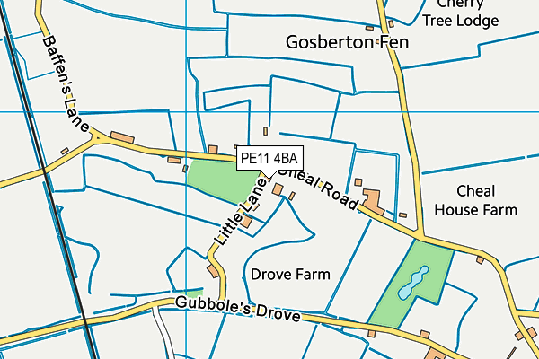 PE11 4BA map - OS VectorMap District (Ordnance Survey) PE11 4BA map - OS VectorMap District (Ordnance Survey)