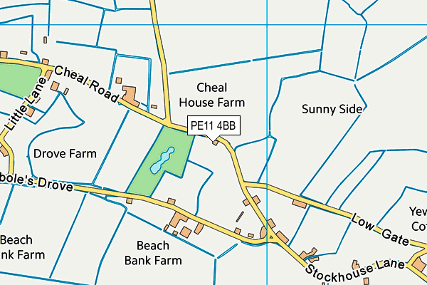 PE11 4BB map - OS VectorMap District (Ordnance Survey) PE11 4BB map - OS VectorMap District (Ordnance Survey)