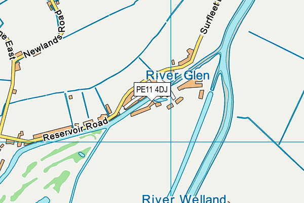 PE11 4DJ map - OS VectorMap District (Ordnance Survey) PE11 4DJ map - OS VectorMap District (Ordnance Survey)