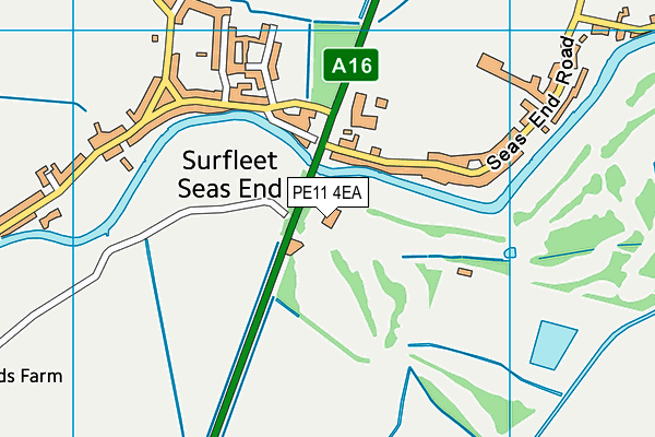 PE11 4EA map - OS VectorMap District (Ordnance Survey)