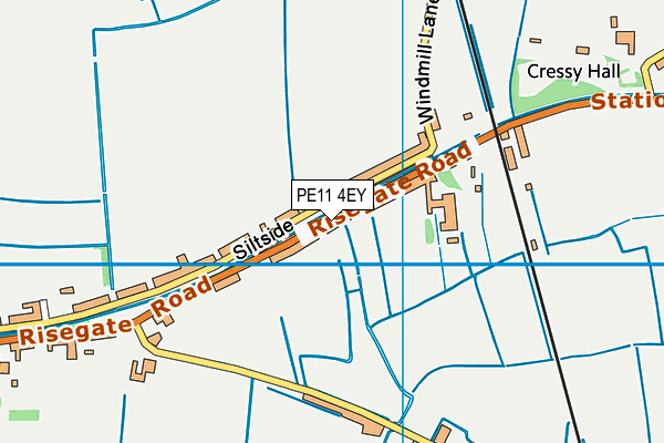 PE11 4EY map - OS VectorMap District (Ordnance Survey) PE11 4EY map - OS VectorMap District (Ordnance Survey)