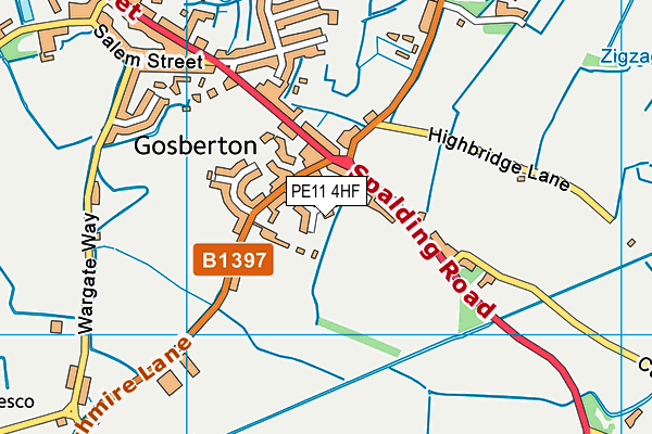 PE11 4HF map - OS VectorMap District (Ordnance Survey)