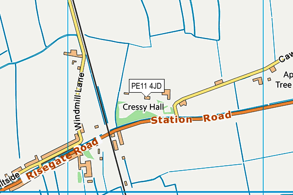 PE11 4JD map - OS VectorMap District (Ordnance Survey) PE11 4JD map - OS VectorMap District (Ordnance Survey)