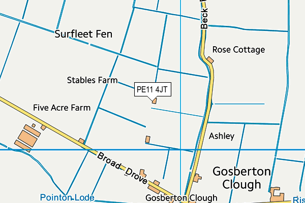 PE11 4JT map - OS VectorMap District (Ordnance Survey) PE11 4JT map - OS VectorMap District (Ordnance Survey)