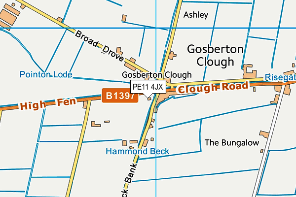 PE11 4JX map - OS VectorMap District (Ordnance Survey) PE11 4JX map - OS VectorMap District (Ordnance Survey)
