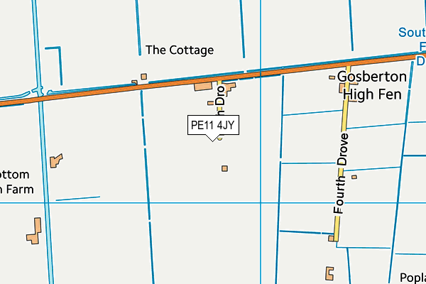 PE11 4JY map - OS VectorMap District (Ordnance Survey)