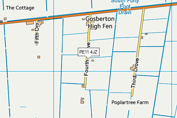 PE11 4JZ map - OS VectorMap District (Ordnance Survey) PE11 4JZ map - OS VectorMap District (Ordnance Survey)