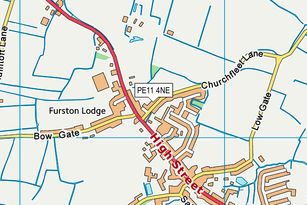 PE11 4NE map - OS VectorMap District (Ordnance Survey) PE11 4NE map - OS VectorMap District (Ordnance Survey)