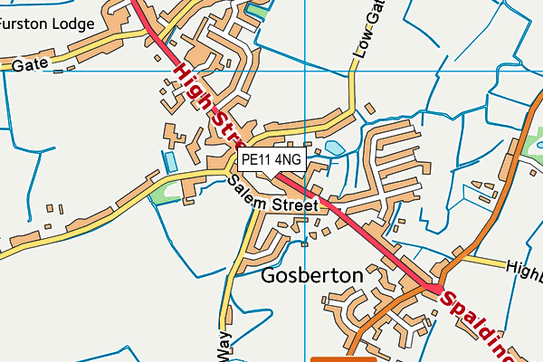 PE11 4NG map - OS VectorMap District (Ordnance Survey) PE11 4NG map - OS VectorMap District (Ordnance Survey)