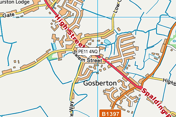 PE11 4NQ map - OS VectorMap District (Ordnance Survey) PE11 4NQ map - OS VectorMap District (Ordnance Survey)