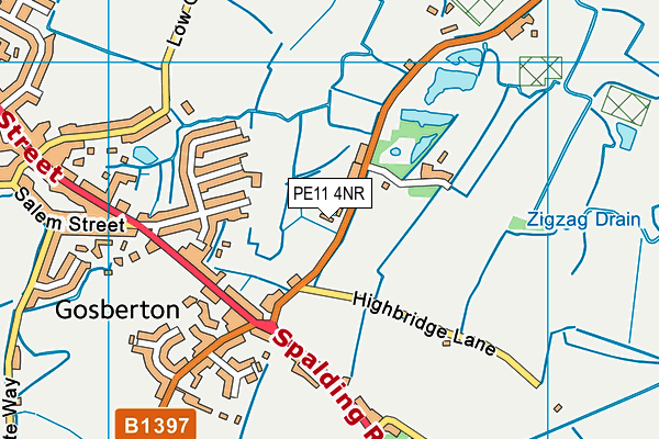 PE11 4NR map - OS VectorMap District (Ordnance Survey) PE11 4NR map - OS VectorMap District (Ordnance Survey)