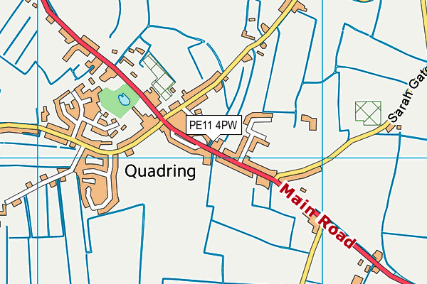 PE11 4PW map - OS VectorMap District (Ordnance Survey)