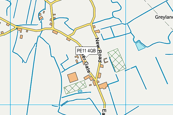 PE11 4QB map - OS VectorMap District (Ordnance Survey) PE11 4QB map - OS VectorMap District (Ordnance Survey)