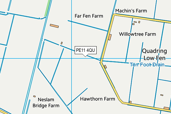 PE11 4QU map - OS VectorMap District (Ordnance Survey) PE11 4QU map - OS VectorMap District (Ordnance Survey)