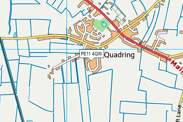 PE11 4QW map - OS VectorMap District (Ordnance Survey) PE11 4QW map - OS VectorMap District (Ordnance Survey)
