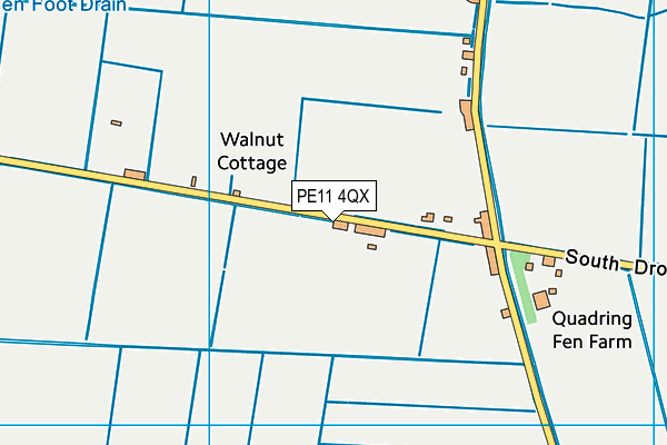 PE11 4QX map - OS VectorMap District (Ordnance Survey) PE11 4QX map - OS VectorMap District (Ordnance Survey)
