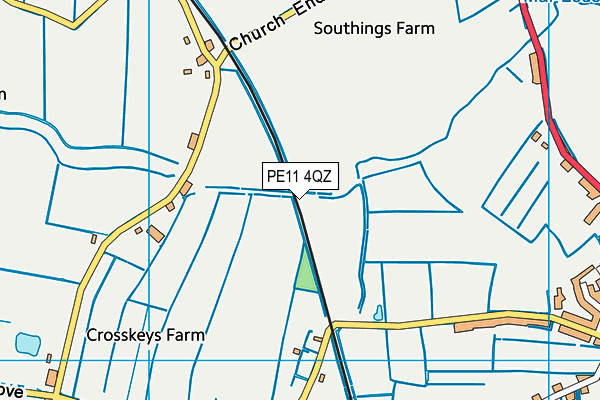 PE11 4QZ map - OS VectorMap District (Ordnance Survey) PE11 4QZ map - OS VectorMap District (Ordnance Survey)