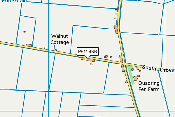 PE11 4RB map - OS VectorMap District (Ordnance Survey) PE11 4RB map - OS VectorMap District (Ordnance Survey)