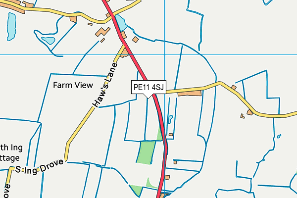 PE11 4SJ map - OS VectorMap District (Ordnance Survey) PE11 4SJ map - OS VectorMap District (Ordnance Survey)