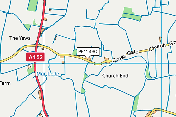 PE11 4SQ map - OS VectorMap District (Ordnance Survey)
