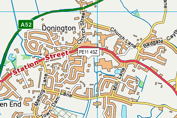 PE11 4SZ map - OS VectorMap District (Ordnance Survey) PE11 4SZ map - OS VectorMap District (Ordnance Survey)