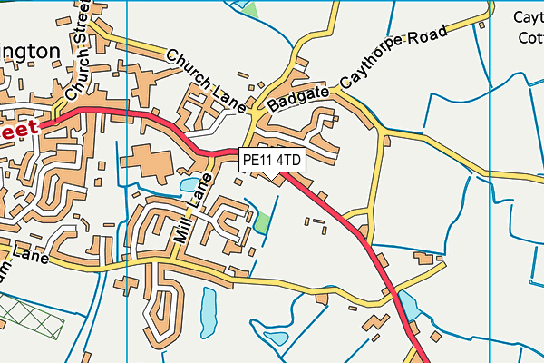 PE11 4TD map - OS VectorMap District (Ordnance Survey) PE11 4TD map - OS VectorMap District (Ordnance Survey)