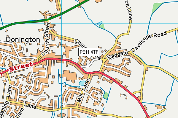 PE11 4TF map - OS VectorMap District (Ordnance Survey) PE11 4TF map - OS VectorMap District (Ordnance Survey)