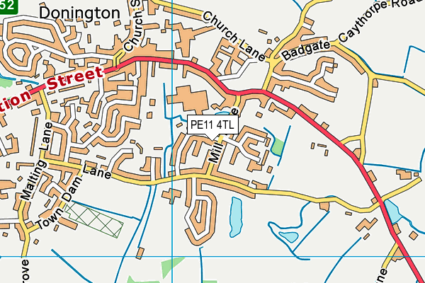 PE11 4TL map - OS VectorMap District (Ordnance Survey) PE11 4TL map - OS VectorMap District (Ordnance Survey)