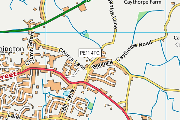 PE11 4TQ map - OS VectorMap District (Ordnance Survey) PE11 4TQ map - OS VectorMap District (Ordnance Survey)