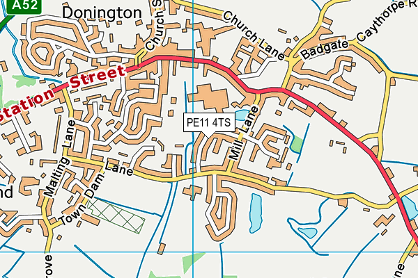 PE11 4TS map - OS VectorMap District (Ordnance Survey) PE11 4TS map - OS VectorMap District (Ordnance Survey)