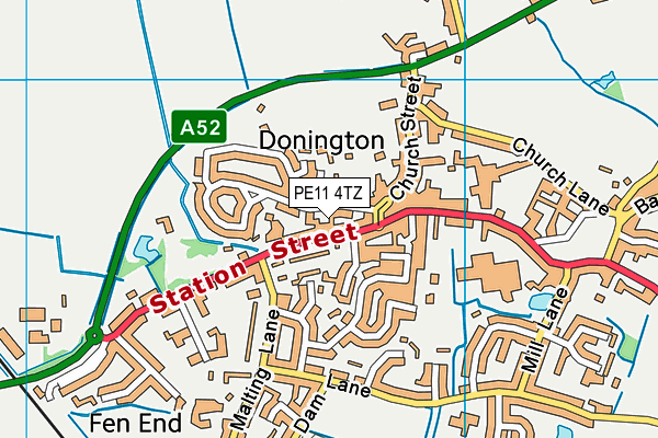 PE11 4TZ map - OS VectorMap District (Ordnance Survey) PE11 4TZ map - OS VectorMap District (Ordnance Survey)