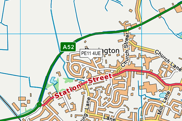 PE11 4UE map - OS VectorMap District (Ordnance Survey) PE11 4UE map - OS VectorMap District (Ordnance Survey)