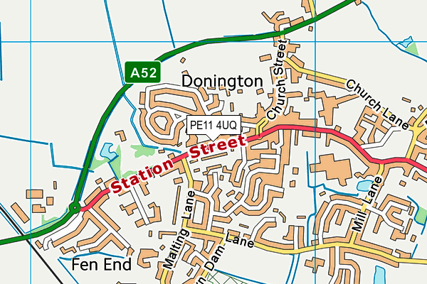 PE11 4UQ map - OS VectorMap District (Ordnance Survey) PE11 4UQ map - OS VectorMap District (Ordnance Survey)