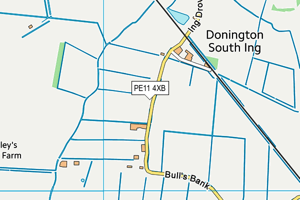 PE11 4XB map - OS VectorMap District (Ordnance Survey) PE11 4XB map - OS VectorMap District (Ordnance Survey)