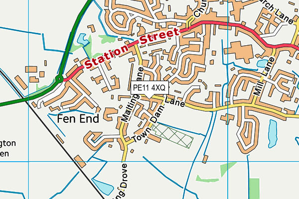 PE11 4XQ map - OS VectorMap District (Ordnance Survey) PE11 4XQ map - OS VectorMap District (Ordnance Survey)
