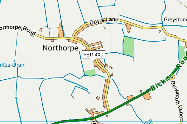 PE11 4XU map - OS VectorMap District (Ordnance Survey) PE11 4XU map - OS VectorMap District (Ordnance Survey)