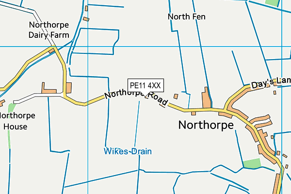 PE11 4XX map - OS VectorMap District (Ordnance Survey) PE11 4XX map - OS VectorMap District (Ordnance Survey)
