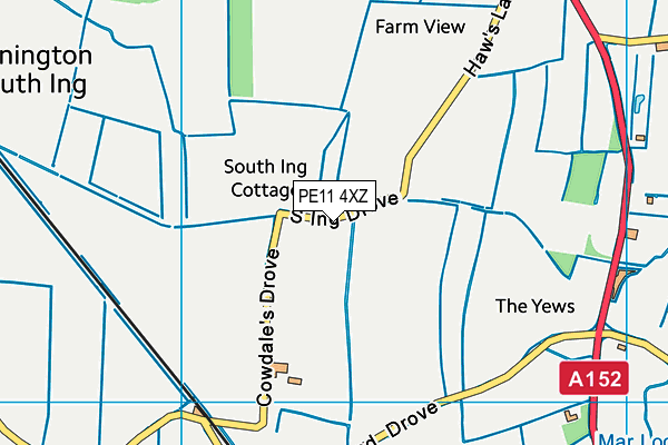 PE11 4XZ map - OS VectorMap District (Ordnance Survey) PE11 4XZ map - OS VectorMap District (Ordnance Survey)