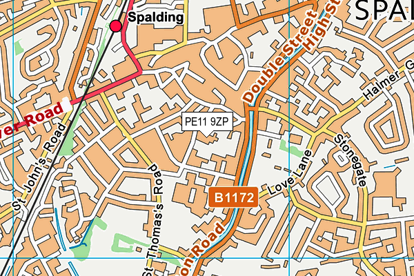 PE11 9ZP map - OS VectorMap District (Ordnance Survey)