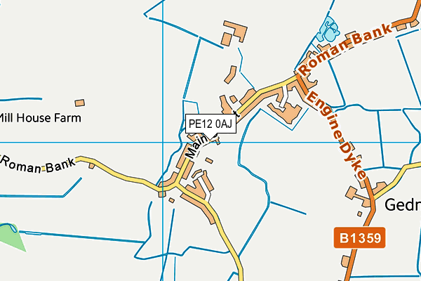 PE12 0AJ map - OS VectorMap District (Ordnance Survey) PE12 0AJ map - OS VectorMap District (Ordnance Survey)
