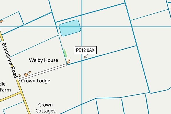 PE12 0AX map - OS VectorMap District (Ordnance Survey) PE12 0AX map - OS VectorMap District (Ordnance Survey)