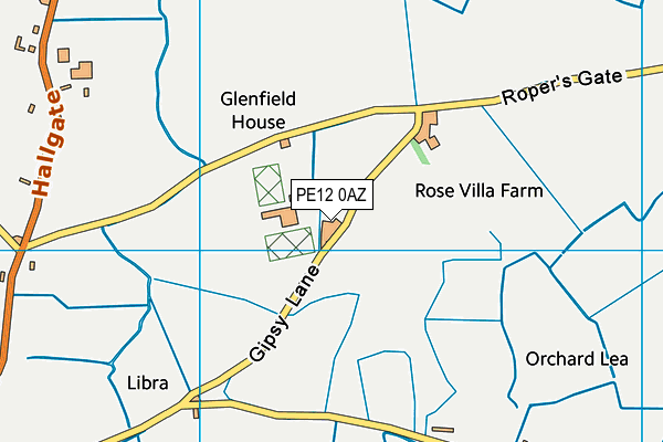 PE12 0AZ map - OS VectorMap District (Ordnance Survey) PE12 0AZ map - OS VectorMap District (Ordnance Survey)